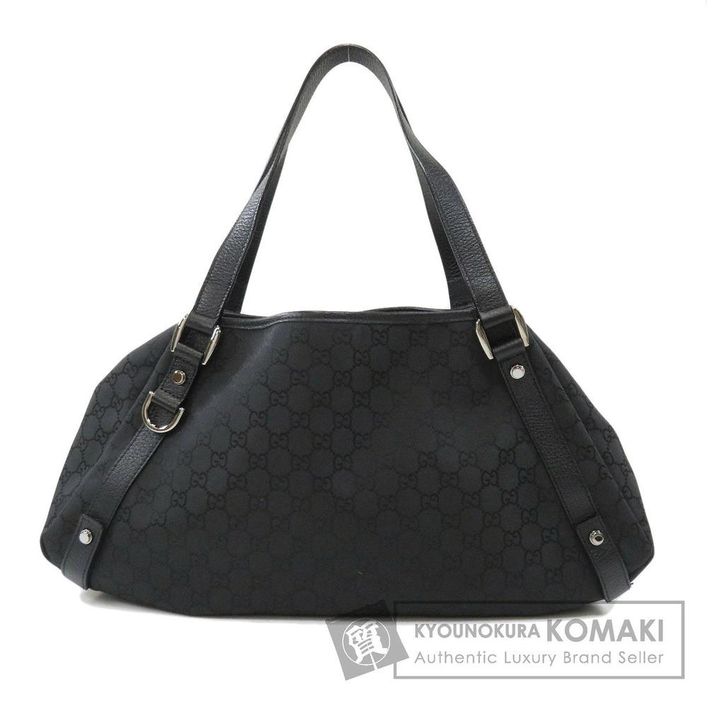 Gucci GG Canvas Abbey shoulder bag black leather